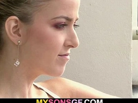 Young and horny girlfriend cheats on her boyfriend with a well-endowed stranger