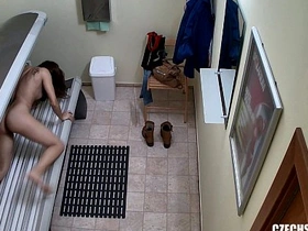 Secretly captured! Shy teen's solo session in the sunroom