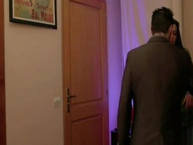 French bar owner and his wife Alyzee have a steamy threesome