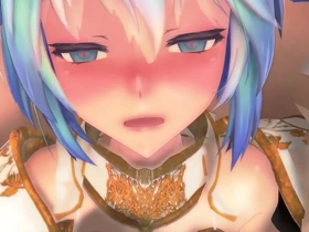MMD sex featuring hypnotic ALE MIZE and transformation heroine in 1080p 60fps