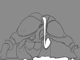 Ranamone gets animated blowjob and anal from anythinggoeshentaiartist