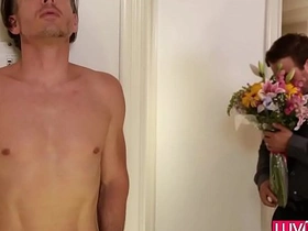 Brandi Love enjoys a steamy encounter with two eager studs