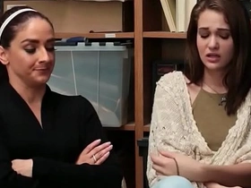 Step mom gets punished for stealing with a hard fucking and cum shot