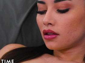 Teen daughter gets caught pleasuring herself by stepdad
