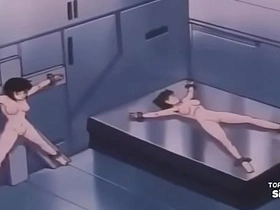 An animated slave with large breasts undergoes a rigorous sex trial