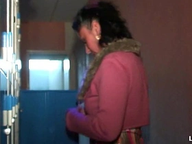 Steamy threesome in the sauna with intense anal and voyeurism